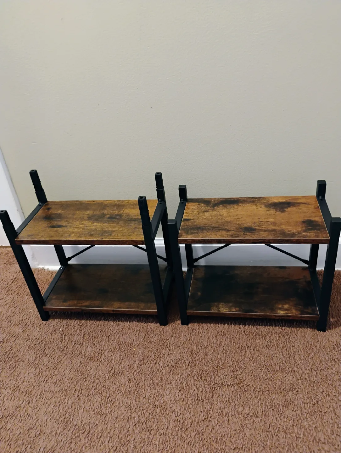 VASAGLE 3-Tier Bookshelf, Brown and Black image indicator(6)