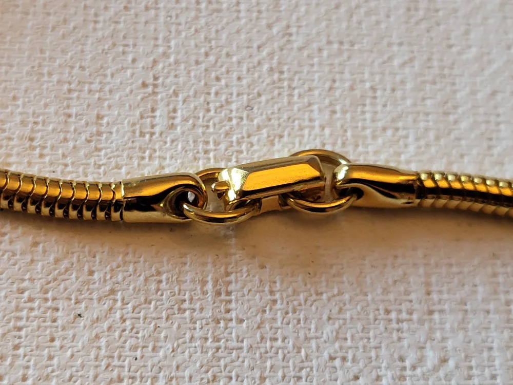 Gold Snake Chain Necklace 50" image indicator(4)