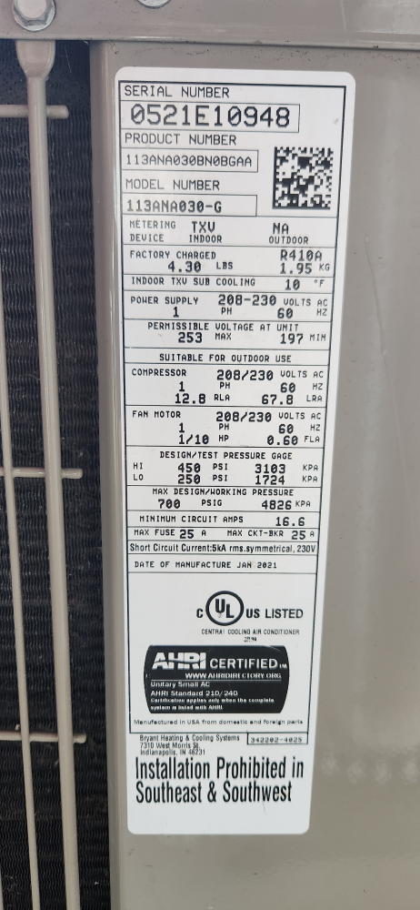 Bryant Air Conditioner - photo 3