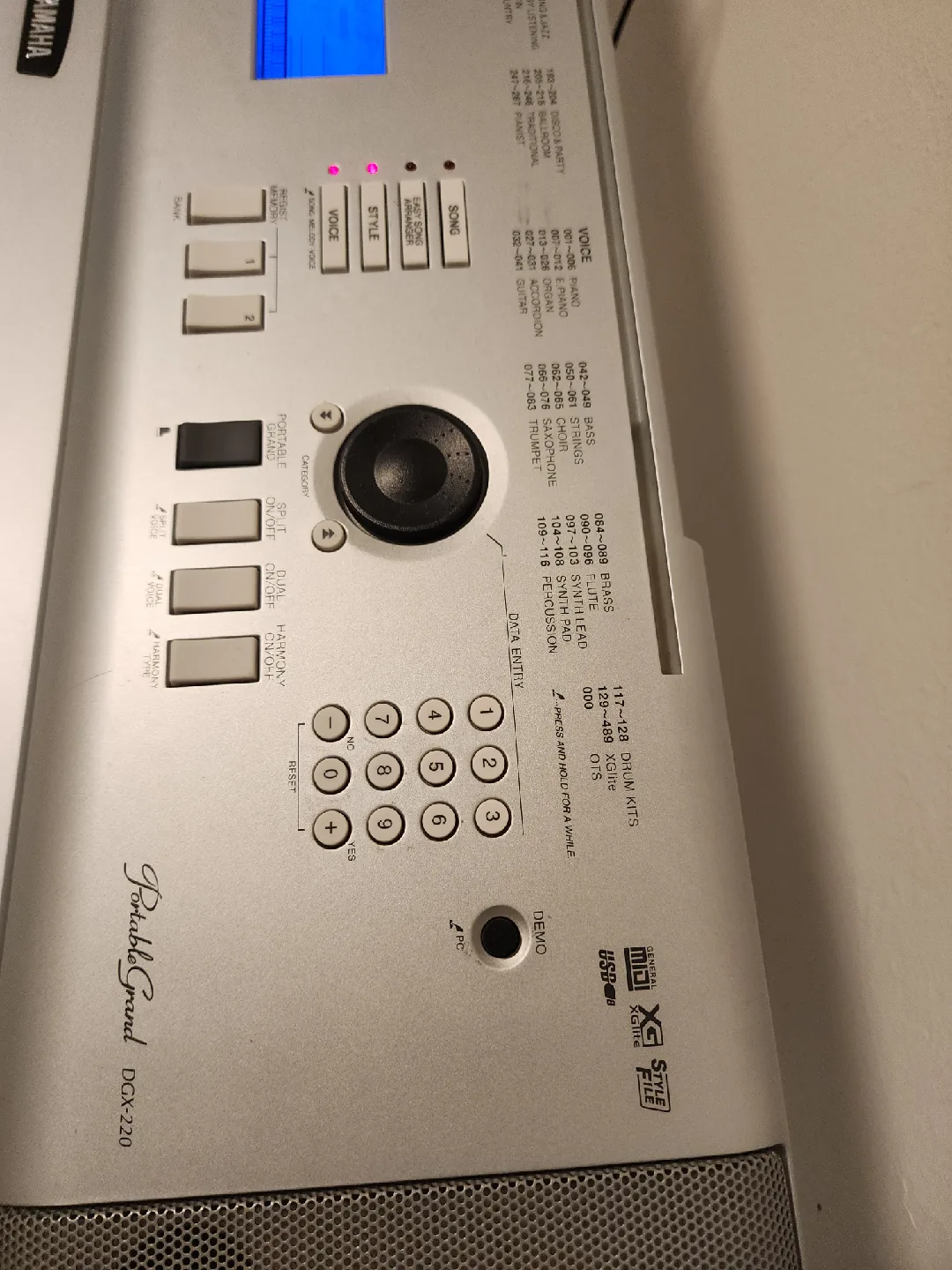 Yamaha DGX-220 Portable Grand Keyboard image indicator(9)