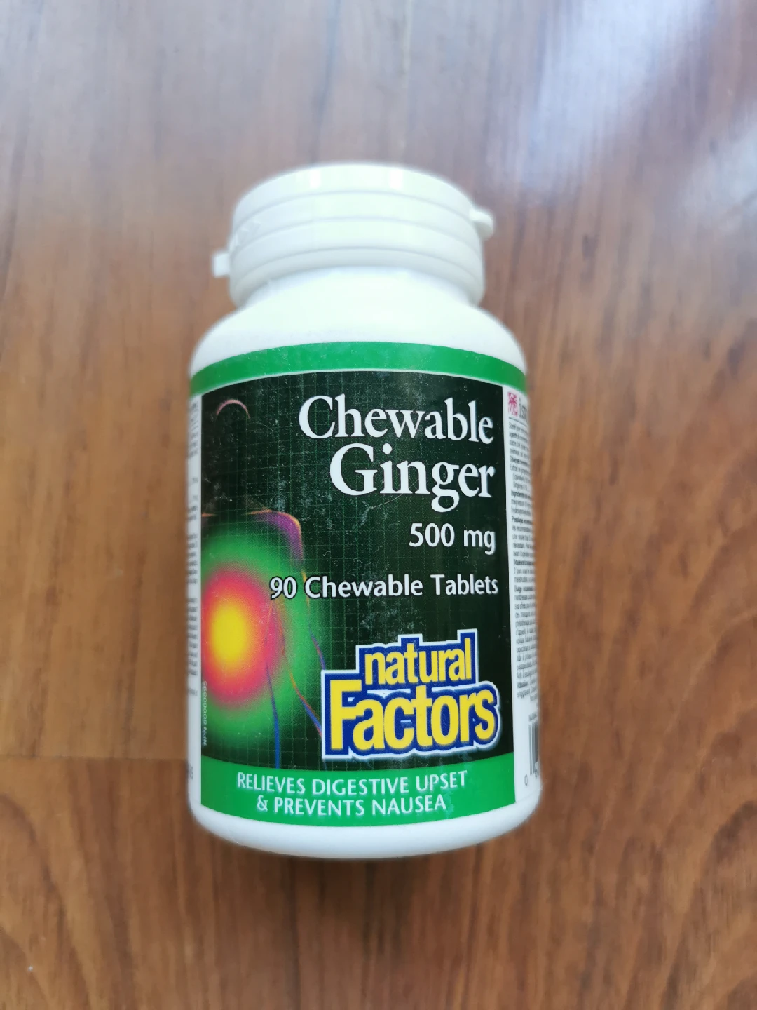 Natural Factors Chewable Ginger 500mg - 90 Tablets