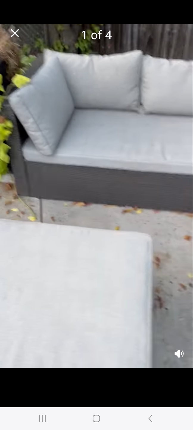 Free delivery Outdoor Wicker Sectional Sofa Set - Grey - photo 5