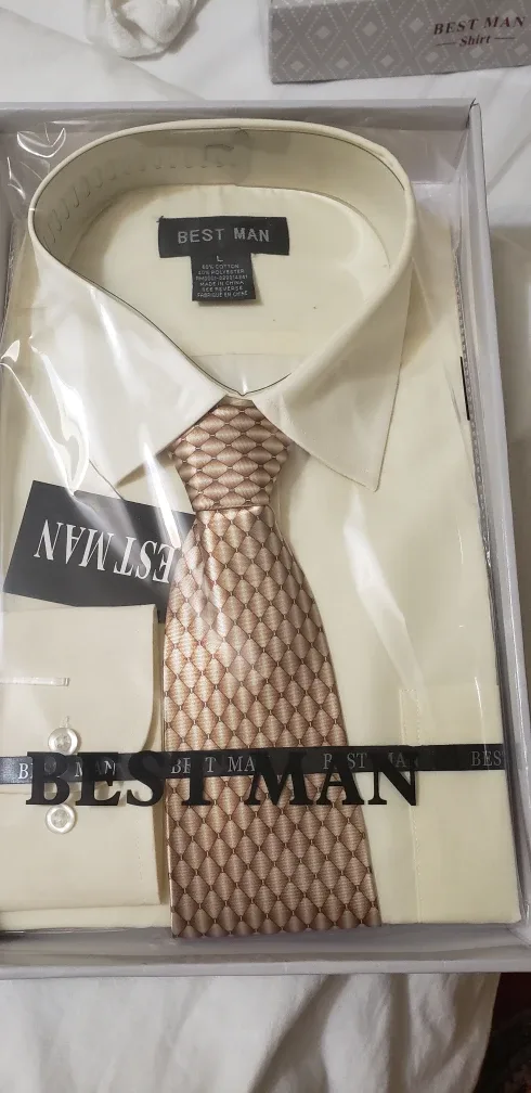 Best Man Shirt with Tie - Size L thumbnail