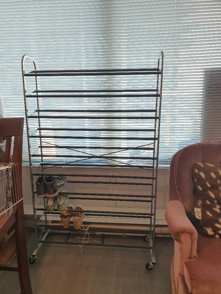 Sturdy Stainless Shoe Rack — Holds 50 Pairs - photo 2