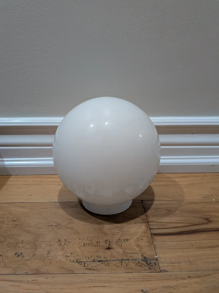 White Globe Light Fixture thumbnail