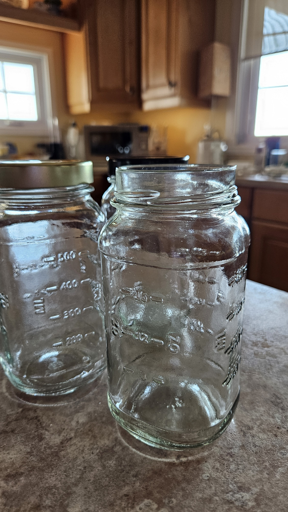 650ml glass jars w/ lids