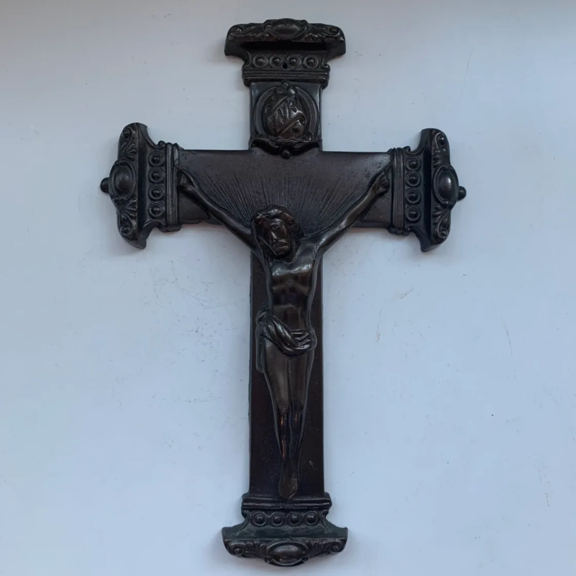 Vintage Metal wall crucifix thumbnail