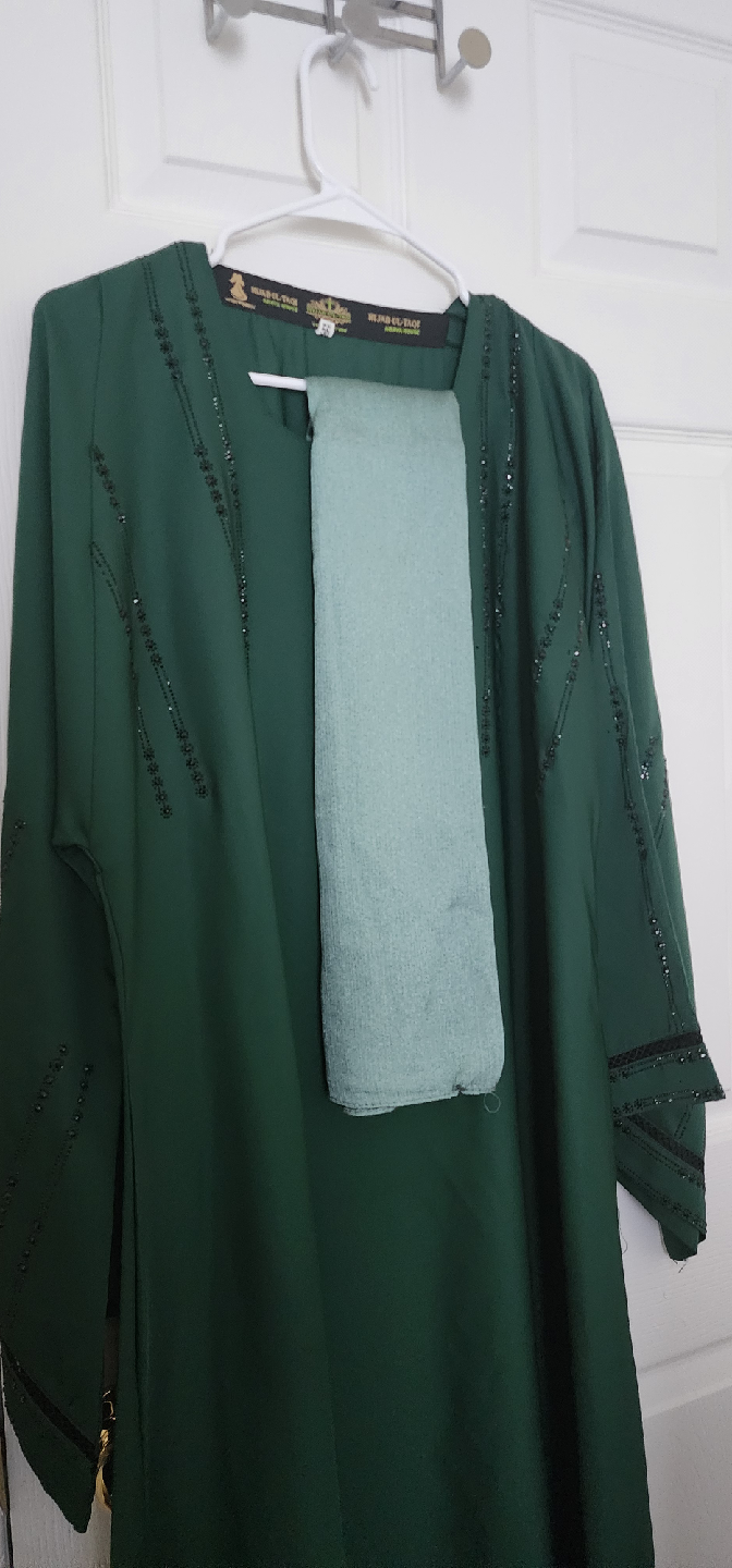 🌿 Elegant Dark Green Abaya – Size 56 – Made in Dubai 🌿 - photo 5