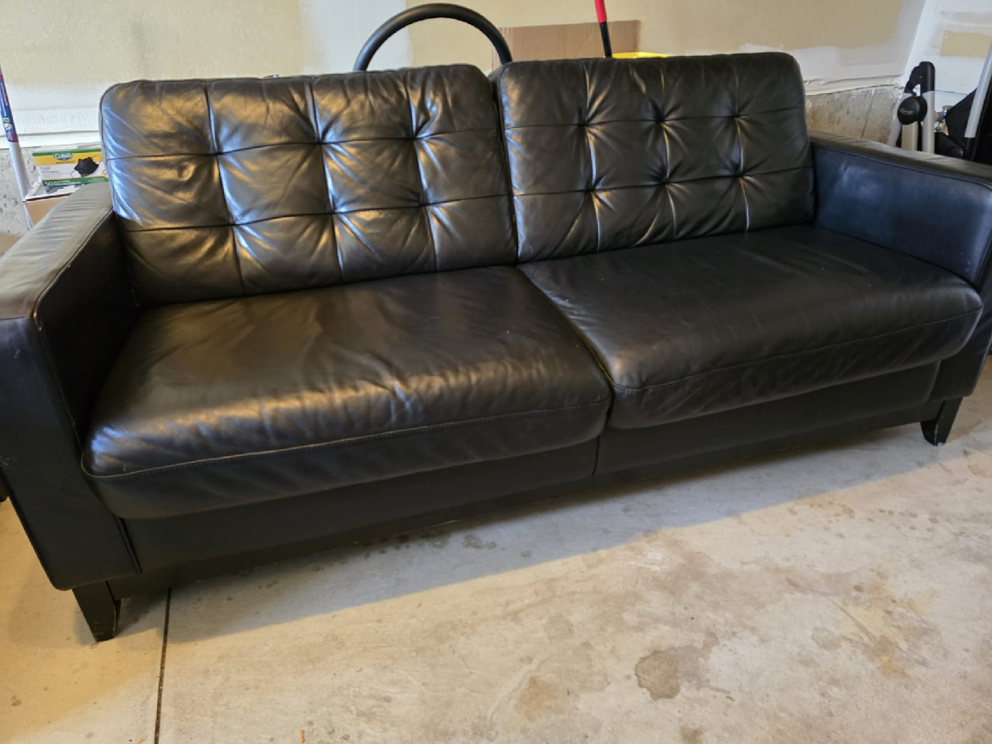 Black Leather Sofa