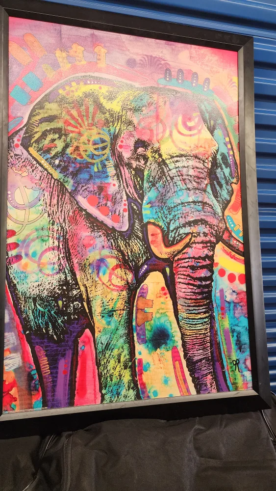 Framed Elephant Print Art 27,5x40 thumbnail