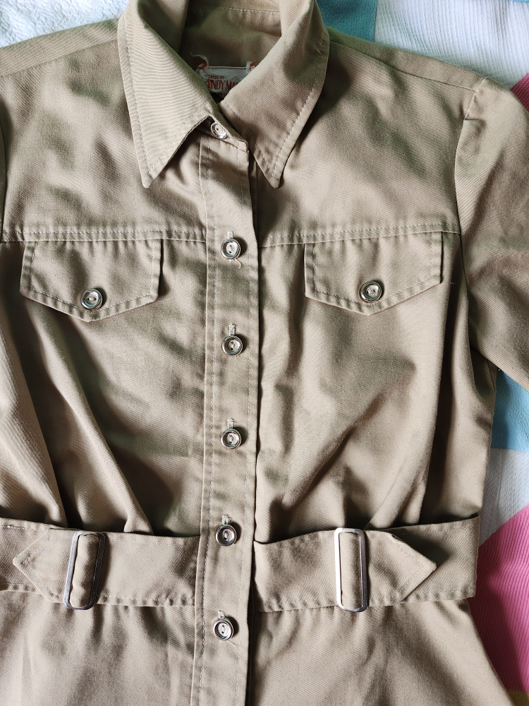 70s safari style button up blouse - photo 3