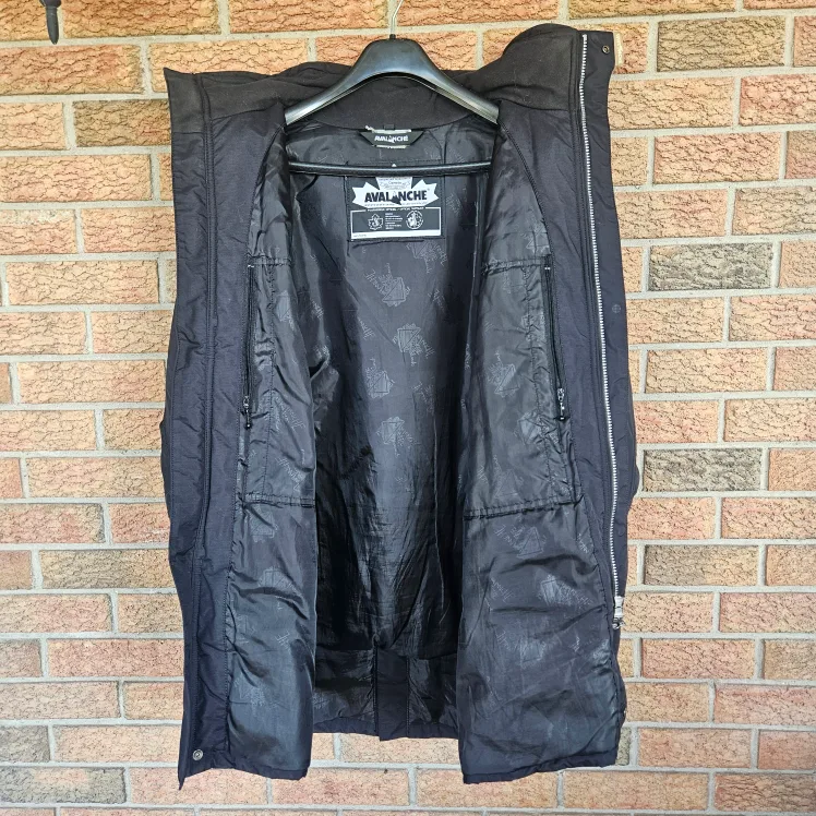 Avalanche winter coat Men's Size M Mid Length Parka Black image indicator(4)