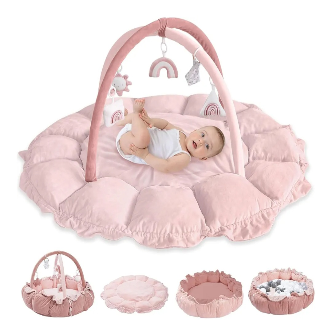 Convertible Baby Play Mat - Light Pink