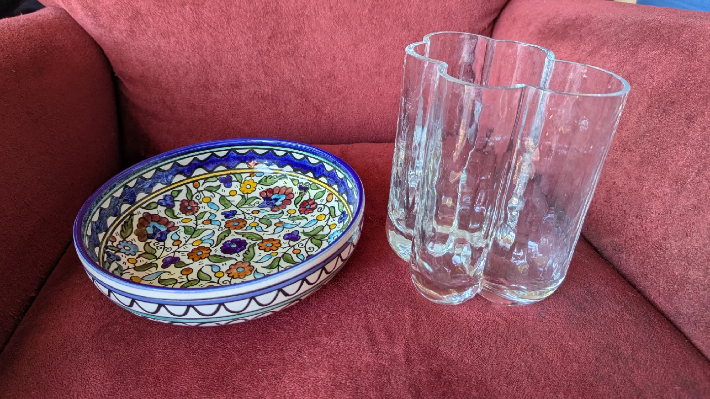 Glass Vase & Decorative Bowl Set thumbnail