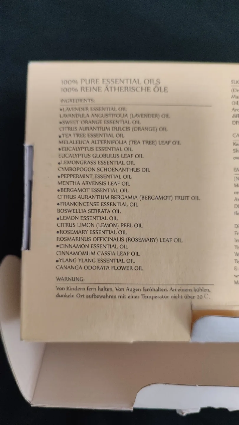 Anjou Aroma Diffuser and box of aromatherapy oils image indicator(8)