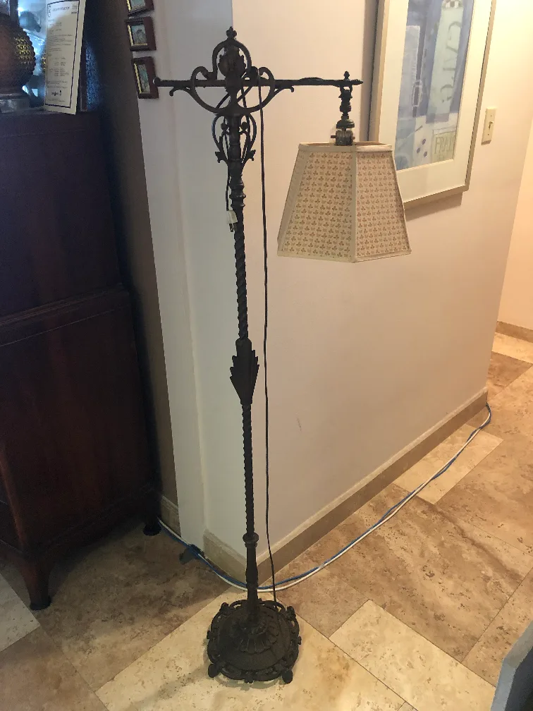 1920s Rembrandt Iron bridge Arm Floor lamp thumbnail