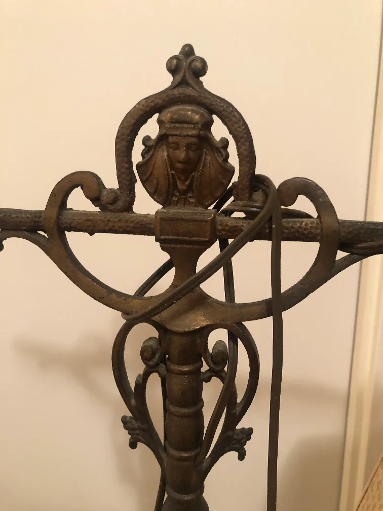 1920s Rembrandt Iron bridge Arm Floor lamp image indicator(8)