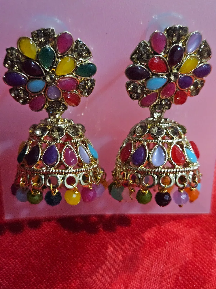 polki chumka Earrings multi color thumbnail
