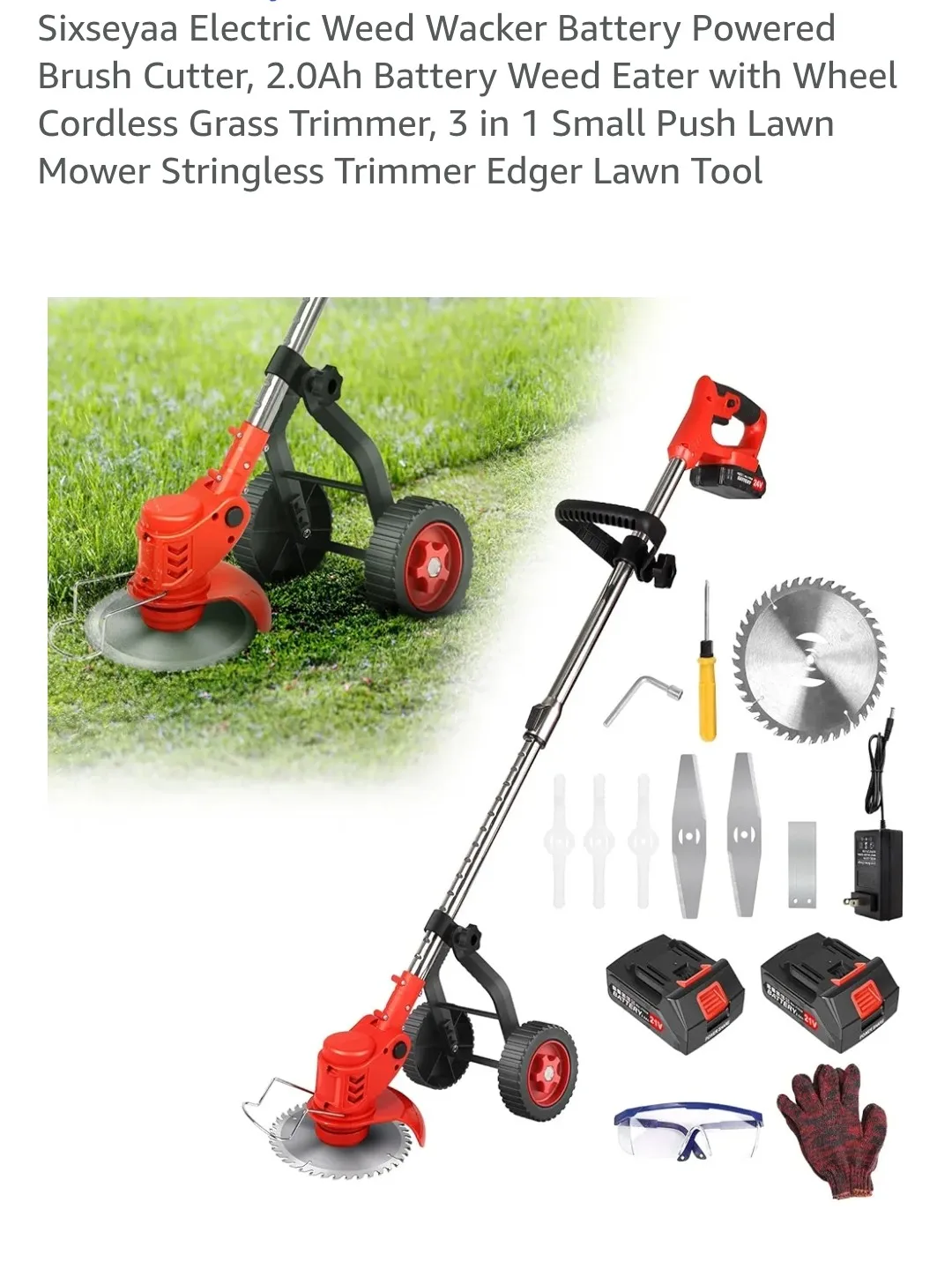 Sixseyaa Electric Weed Wacker - Like New! thumbnail