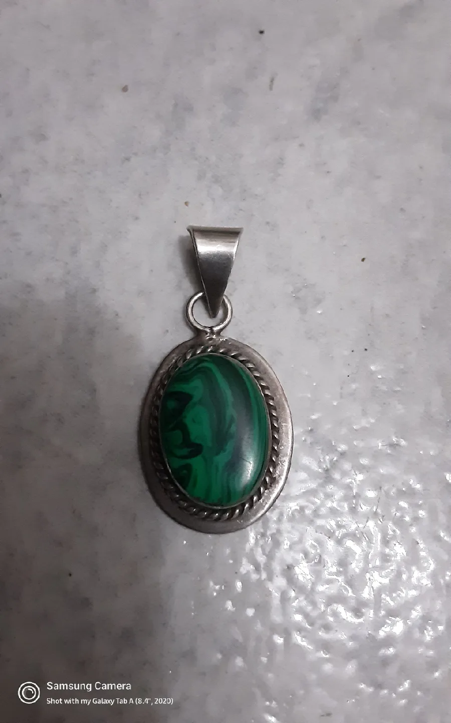 Malachite & Sterling Silver Pendant thumbnail