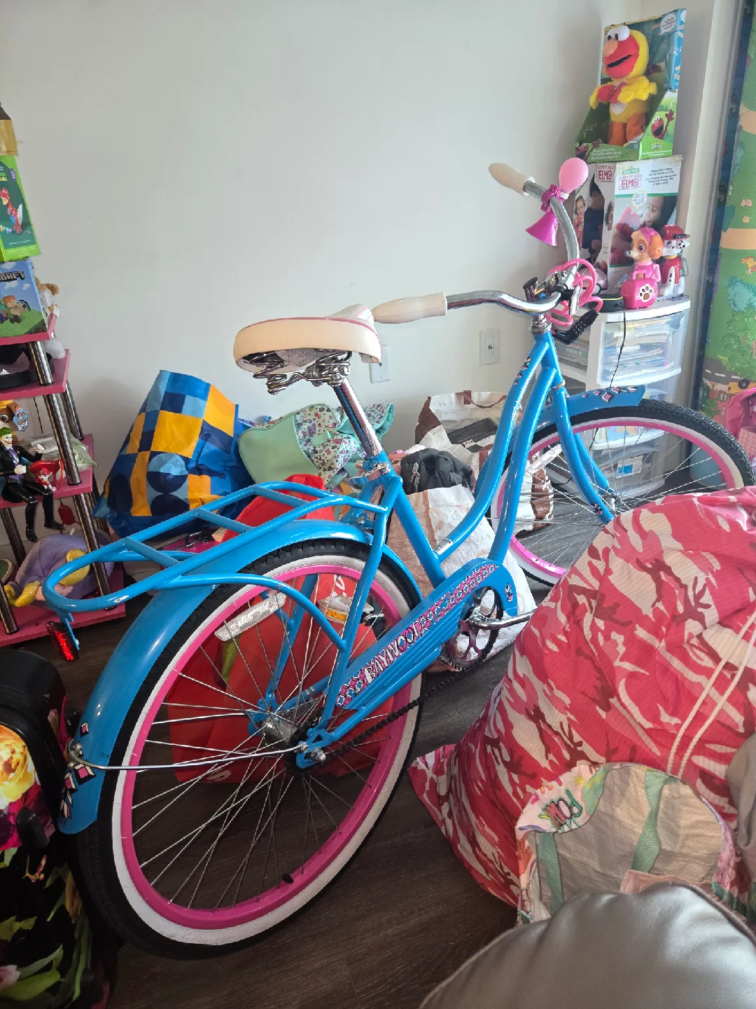 Firmwood Cruiser Bike - Blue & Pink thumbnail