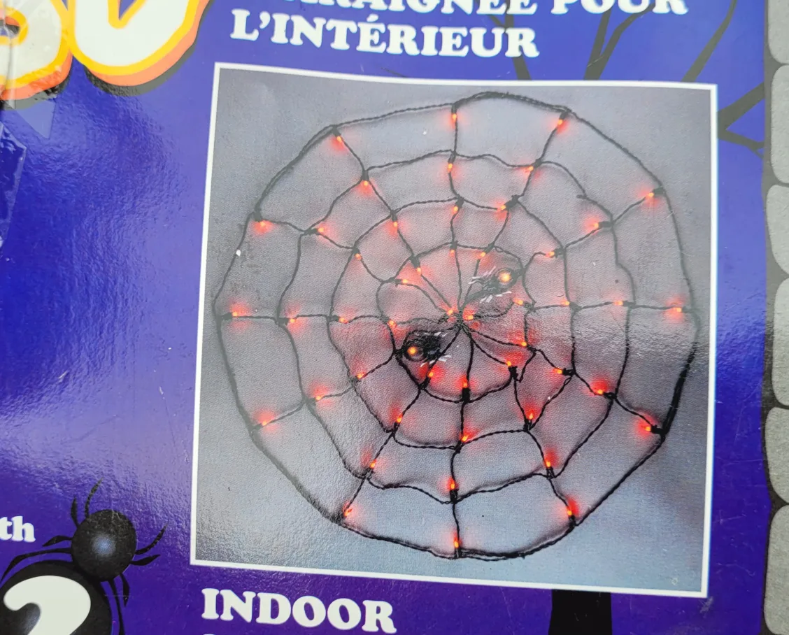 Indoor Halloween Spider Web Light Set thumbnail