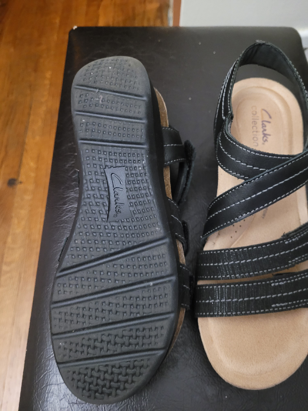 Clarks Collection Black Leather Sandals - photo 4