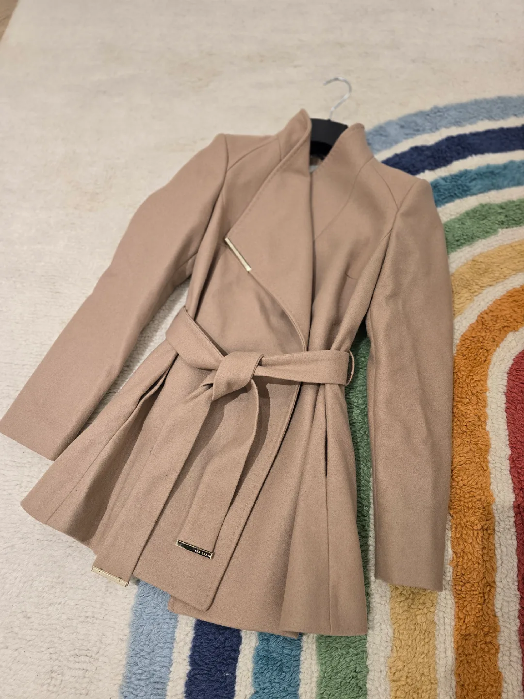 Ted Baker London Wool Wrap Short Coat - Size 0/2 thumbnail