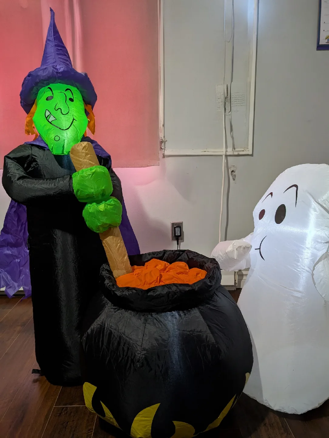 Halloween Inflatable Witch and Ghost thumbnail