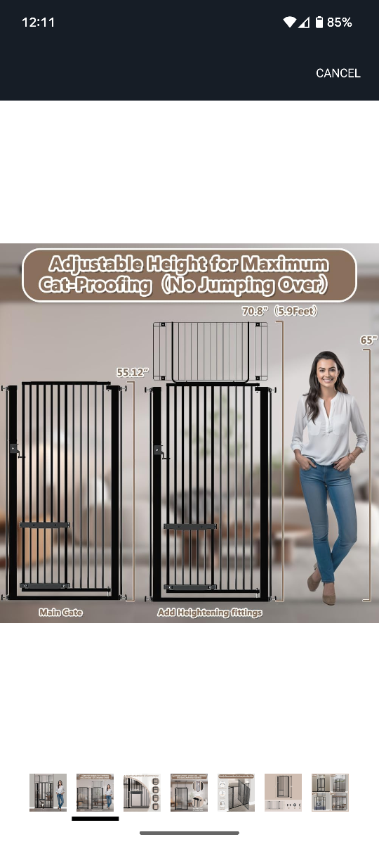 Adjustable Height Cat/Pet Gate - photo 2