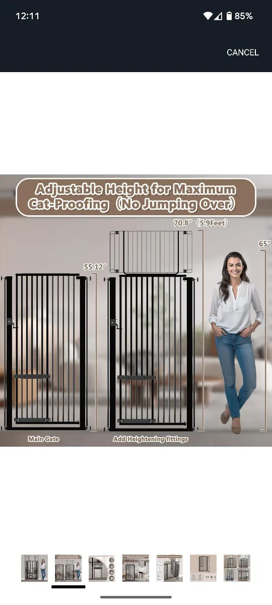 Adjustable Height Cat/Pet Gate image indicator(2)