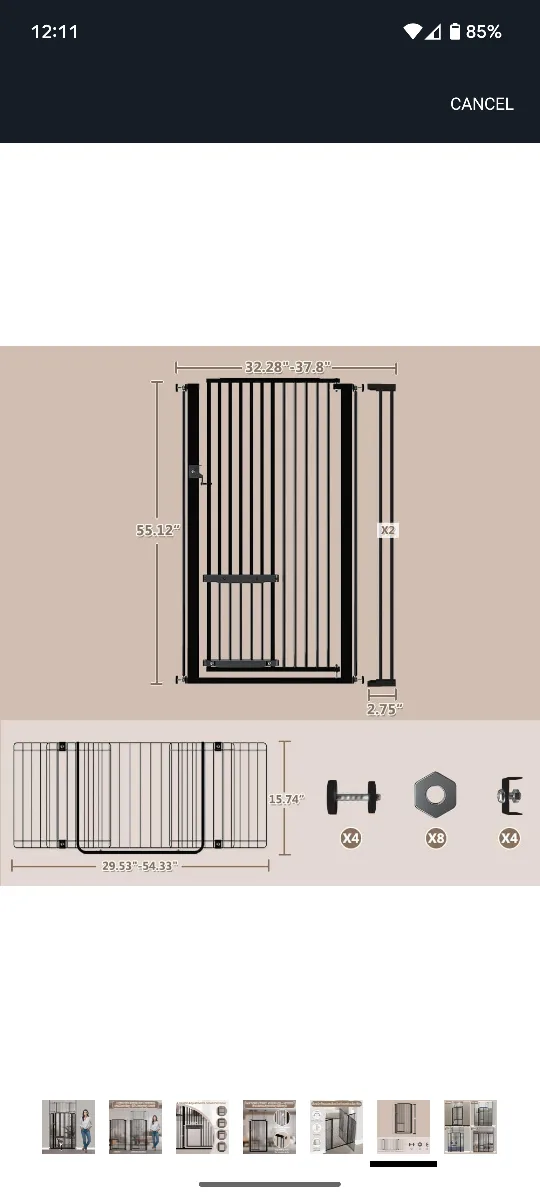 Adjustable Height Cat/Pet Gate image indicator(6)