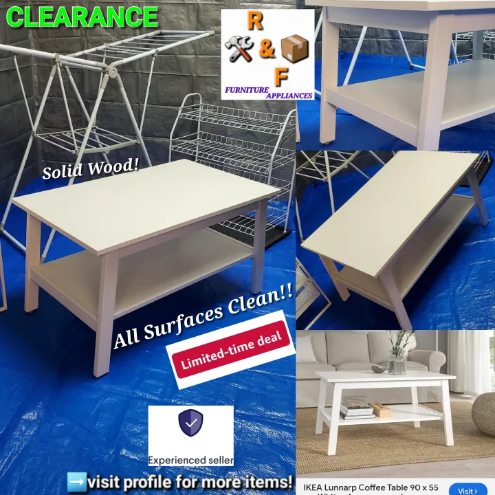 ➡️ IKEA Lunnarp White Coffee Table (90x55 cm)