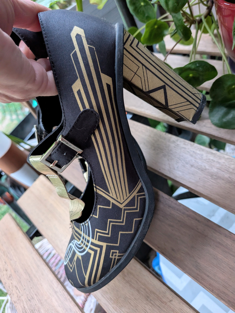 Hot Chocolate Design Art Deco Heels sz 6 - photo 5