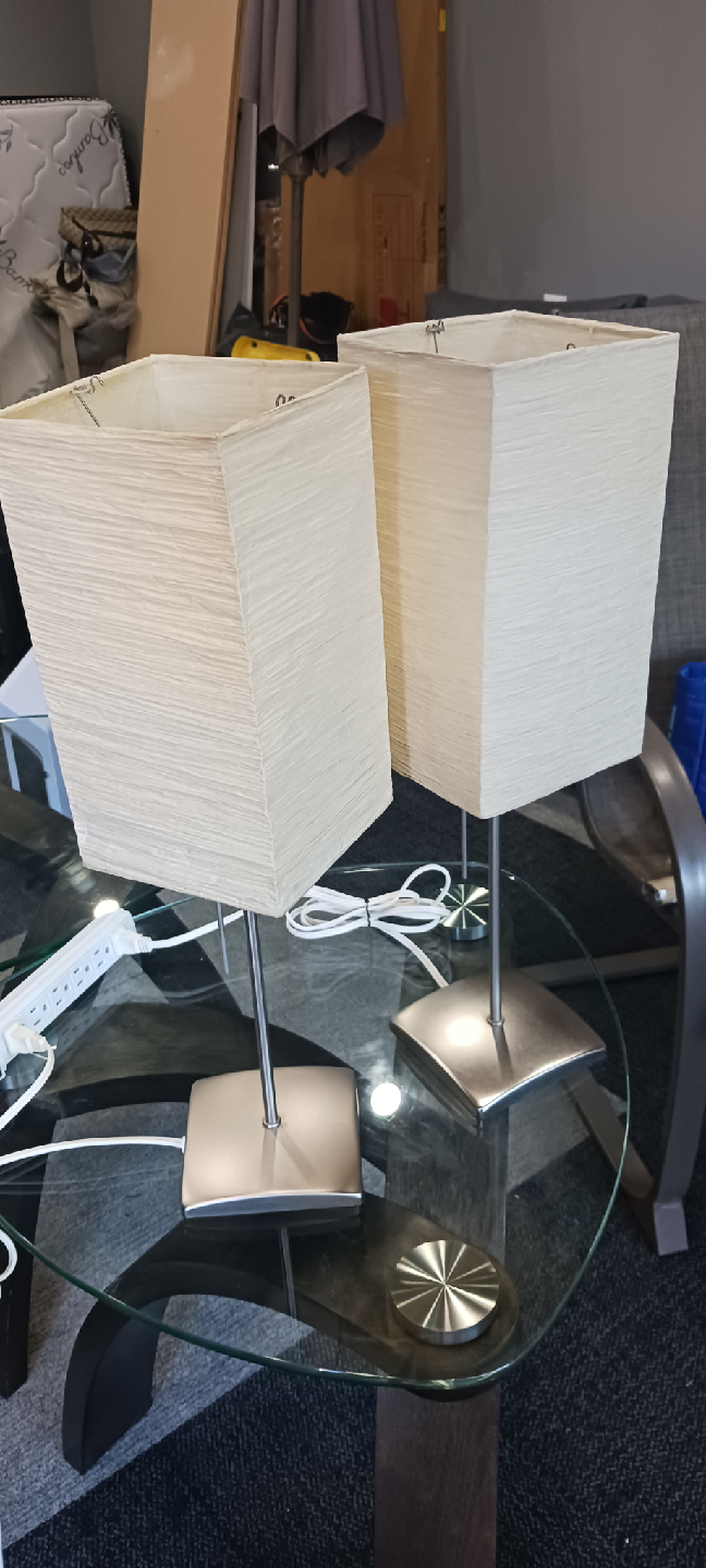 Pair of Square Table Lamps - photo 4