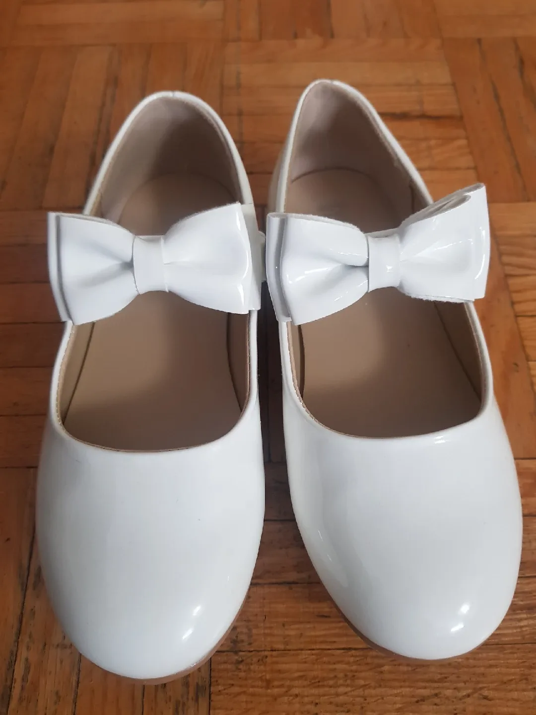 Weestep White Bow Flats - Size 11