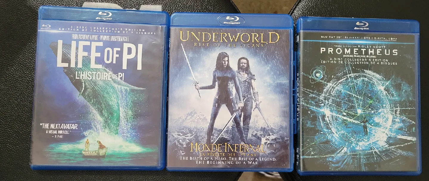 Blu-ray Movies: Life of Pi, Underworld, Prometheus