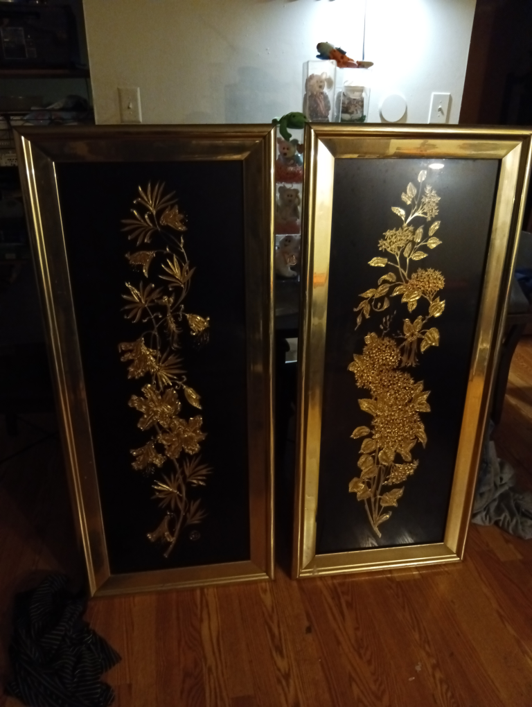 Pair of Framed Floral Wall Art