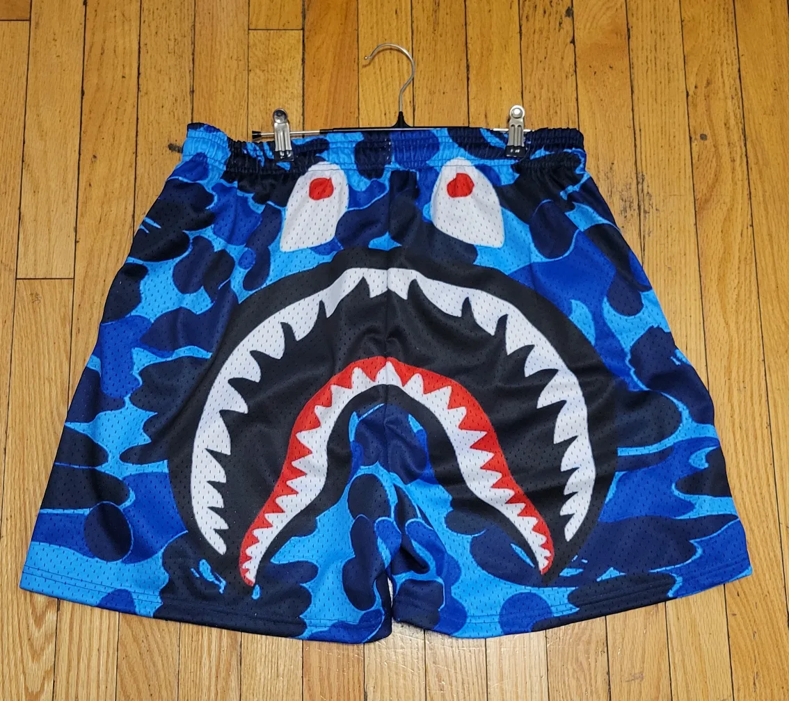 Blessed Blue Camo Shark Shorts - XXL thumbnail