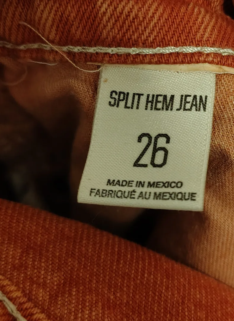 Urban Outfitters Orange Slit Jeans image indicator(7)