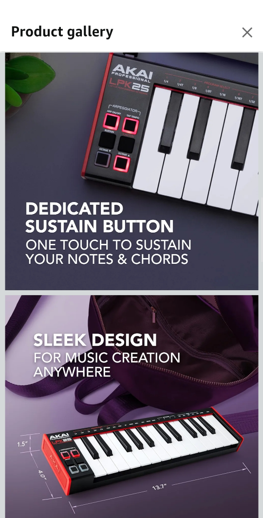 Akai Professional LPK25 USB MIDI Keyboard Controller - photo 4