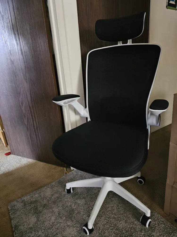 White Ergonomic Office Chair image indicator(2)