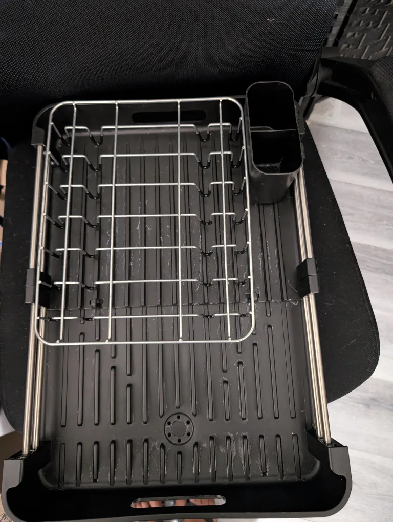 Black Expandable Dish Drying Rack thumbnail