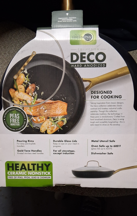 GreenPan Deco Hard Anodized 12in Frypan w/ Lid - photo 2