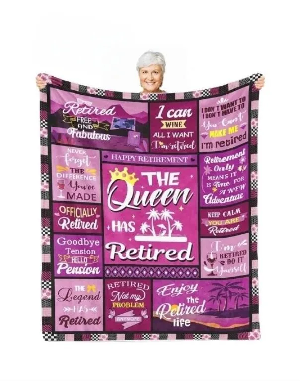 Retired Queen Throw Blanket