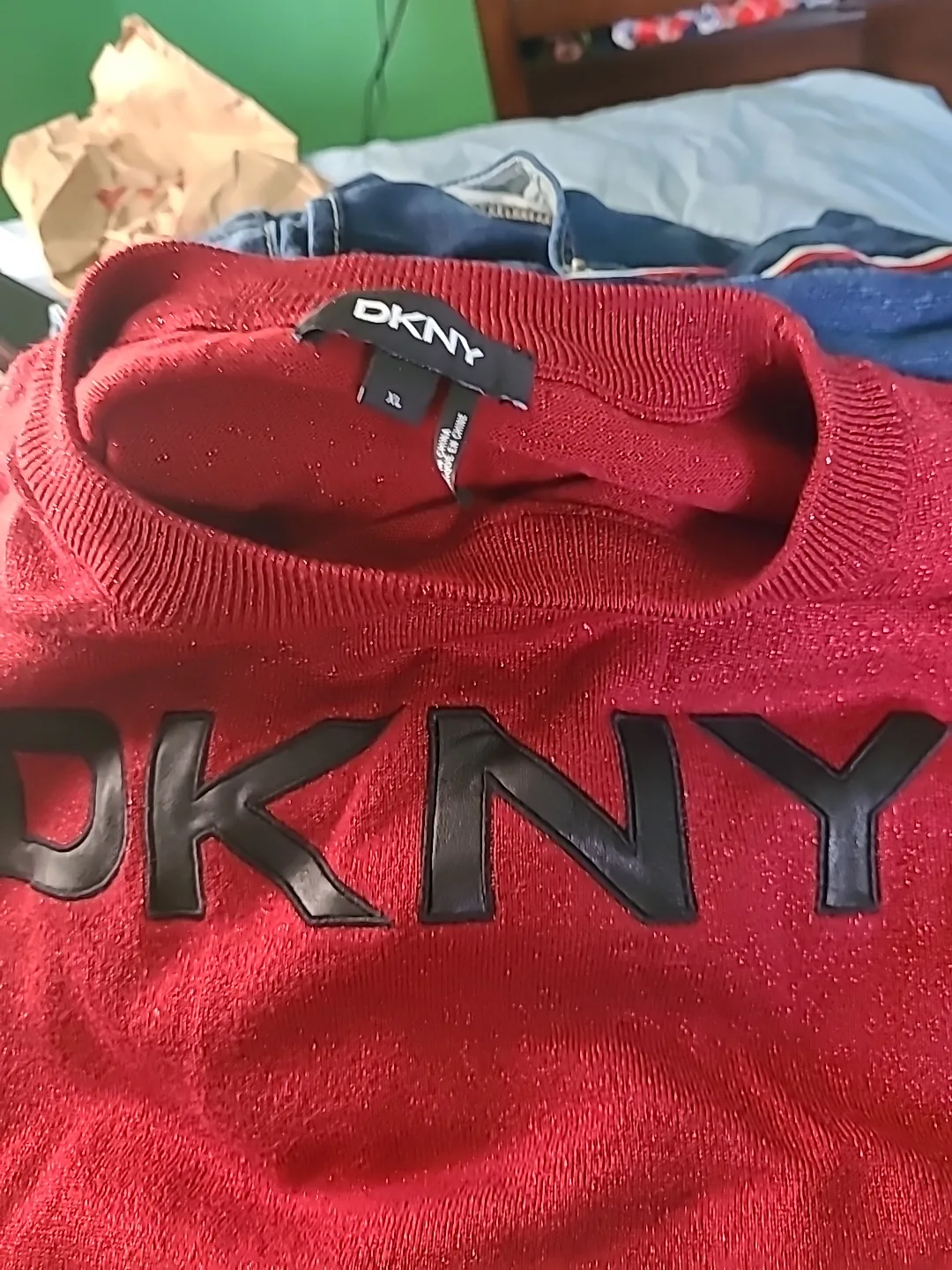 DKNY Red Sweater, Size XL image indicator(2)