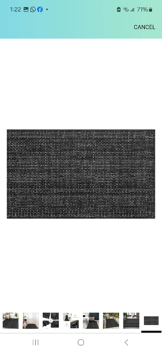 Black & White Woven Rug - Eco-Friendly & Washable runner image indicator(7)