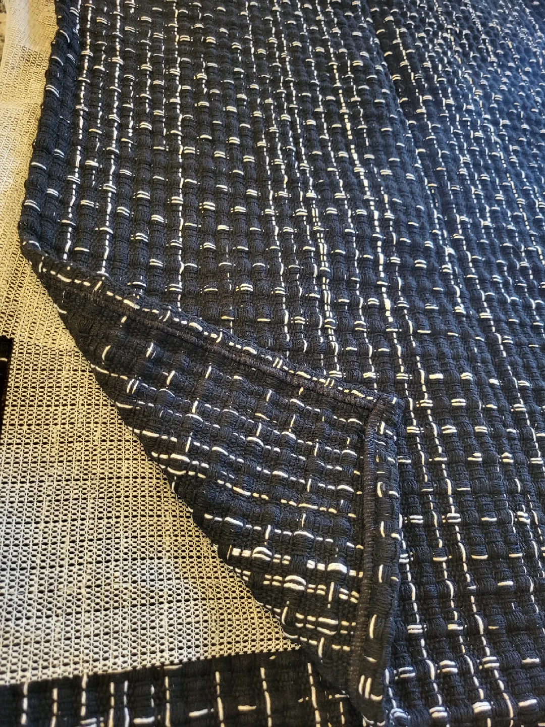 Black & White Woven Rug - Eco-Friendly & Washable runner image indicator(8)