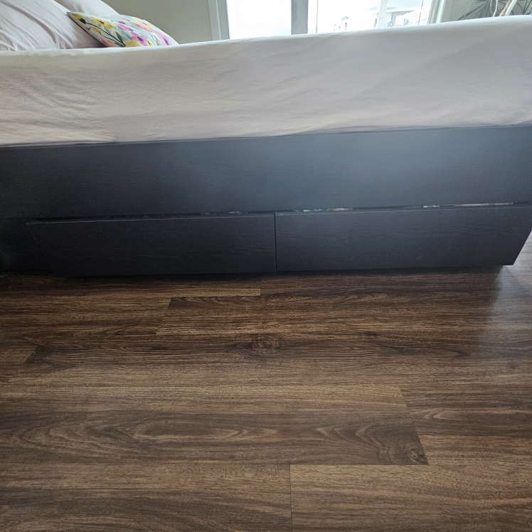 Queen IKEA bed frame with 4 drawers for storage - photo 2