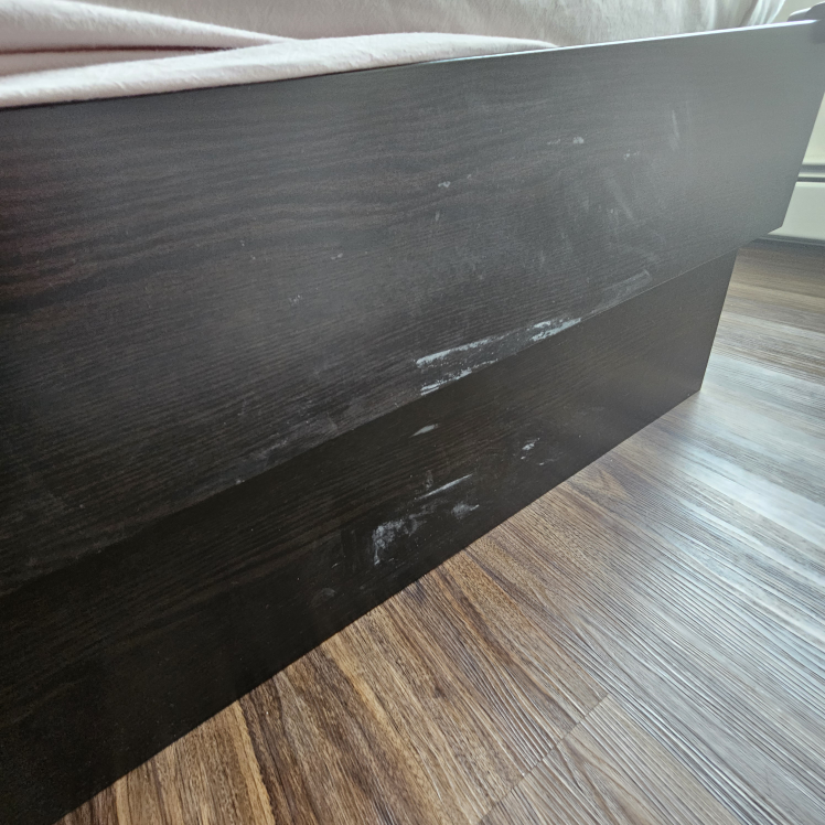 Queen IKEA bed frame with 4 drawers for storage - photo 4
